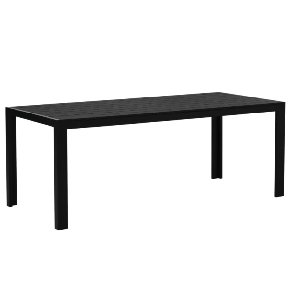  Tuintafel, Tuintafel, Terrastafel, Partytafel, Balkontafel Aluminium Polywood Zwart 190 X 84,5 X 72 Cm 10