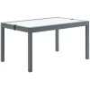  Tuintafel Uitschuifbaar Met Glazen Blad Aluminium Grijs + Mat Wit 270 X 90 X 73 Cm 10