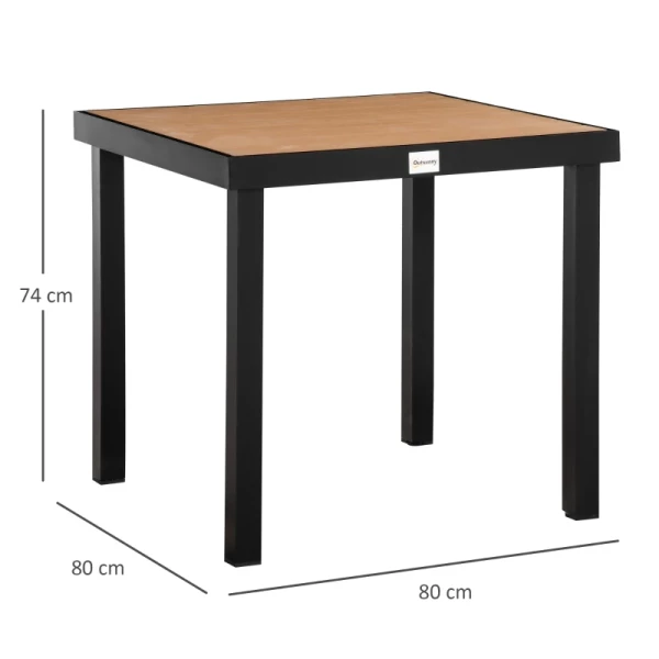  Tuintafel Voor 4 Personen, Aluminium 80cm X 80cm X 74cm 3