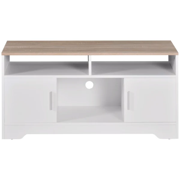  TV-meubel Modern Design; 3 Planken En 2 Kasten 105 Cm X 40 Cm X 52 Cm Naturel 11