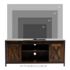  Tv-meubel Tv-meubel Met Schuifdeuren In Industrieel Design 120 X 40 X 54 Cm Bruin + Zwart 7