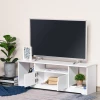  TV-meubel, Tv-meubel, Tv-dressoir, Modern Tv-meubel Met Kast En Open Planken, Spaanplaat, Wit, 120 X 30 X 41cm 2
