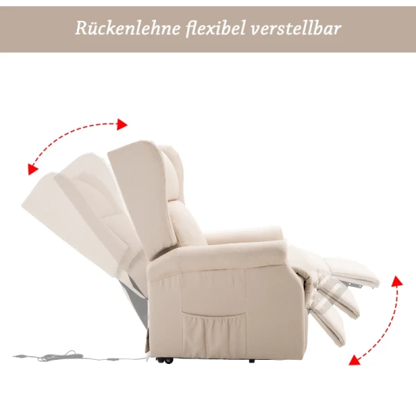 ® TV-stoel Stahulp | Linnen, Hout, Schuim | 72,5 X 94 X 109 Cm | Room 4