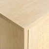  TV-tafel Lowboard TV-meubel TV-dressoir Met 2 Rotan Deuren En Open Planken MDF Naturel 115 X 40 X 48 Cm 6