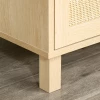  TV-tafel Lowboard TV-meubel TV-dressoir Met 2 Rotan Deuren En Open Planken MDF Naturel 115 X 40 X 48 Cm 8