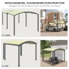  Uitschuifbare Weerbestendige Carport Intrekbare Wielen 563L X 303B X 239H Cm, Beige 4