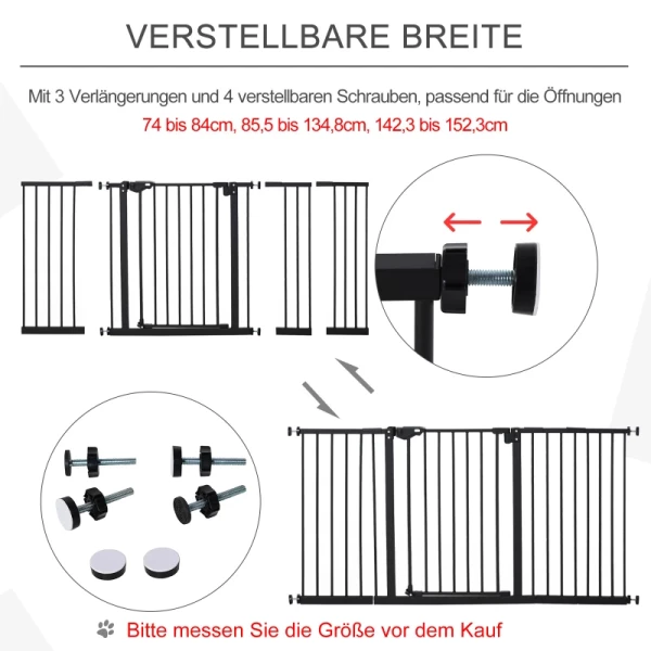  Veiligheidshek Hondenbarrièrehek Veiligheidshek Voor Hondenhek Traphek Niet Boren Metaal Kunststof Zwart 54" X 30". 7