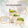  Verhoogd Bed 3-laags Houten Plantenbak Voor Tuin Balkon Naturel 125 X 45 X 108 Cm 4