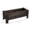  Verhoogd Bed Met Koolzuurbehandeling Plantenbak Met 2 Lekgaten Verkoold Dennenhout 100 X 36,5 X 36 Cm 3