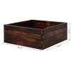  Verhoogd Bed, Plantenbak, Groentebed, Kruidenbed, Massief Hout, Donkerbruin, 60 X 60 X 23 Cm 3