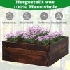  Verhoogd Bed, Plantenbak, Groentebed, Kruidenbed, Massief Hout, Donkerbruin, 60 X 60 X 23 Cm 4