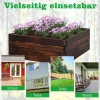  Verhoogd Bed, Plantenbak, Groentebed, Kruidenbed, Massief Hout, Donkerbruin, 60 X 60 X 23 Cm 6