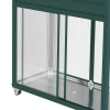  Verhoogd Tuinbed Met Latwerk Schuifdeuren RVS Frame Groen 85 X 40 X 135cm 8