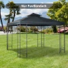  Vervangend Dak Paviljoendak Voor Metalen Paviljoen Tuinpaviljoen Partytent Tuintent Polyester 3x3m Antracietgrijs 2