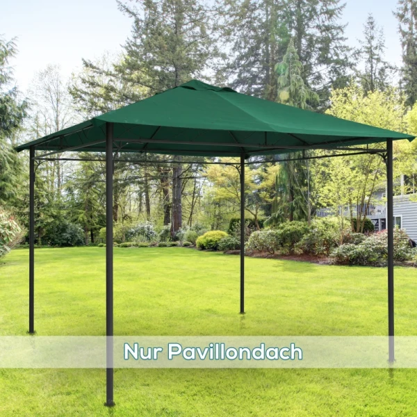  Vervangende Gazebo Luifel 8 Waterafvoergaten Eenvoudige Montage Polyester Groen 2.98m X 2.95m 2