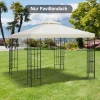  Vervangingsdak Voor Tuinpaviljoen Tuinpaviljoen Dak Voor Metalen Tuinpaviljoen Tuinpaviljoen Vervangingsdak Tuinpaviljoen Partytent Tuintent Polyester 3x3m Creme Wit 2