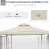  Vervangingsdak Voor Tuinpaviljoen Tuinpaviljoen Dak Voor Metalen Tuinpaviljoen Tuinpaviljoen Vervangingsdak Tuinpaviljoen Partytent Tuintent Polyester 3x3m Creme Wit 5