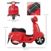  VESPA Elektrische Motorfiets Kindermotor Elektrisch Voertuig 18-36 Maanden 3 Km/h LED-licht Geluid PP Kunststof Metaal Rood 66,5 X 38 X 52 Cm 3