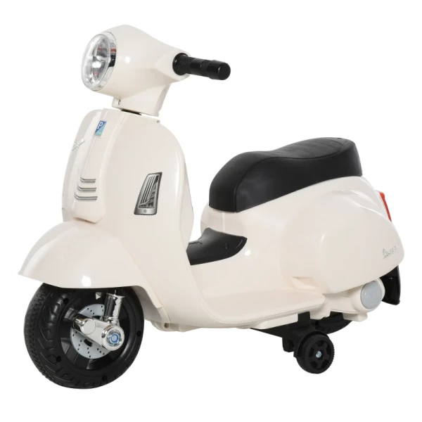  VESPA Elektrische Motorfiets Kindermotor Elektrisch Voertuig 18-36 Maanden 3 Km/h LED-licht Geluid PP Kunststof Metaal Wit 66,5 X 38 X 52 Cm 11