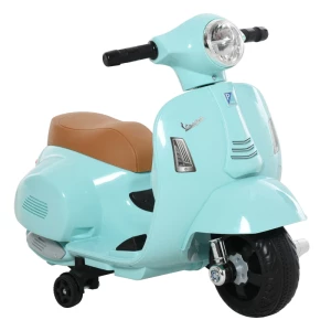  VESPA Elektrische Motorfiets Kindermotor Elektrisch Voertuig 18-36 Maanden 3 Km/u LED-licht Geluid PP Kunststof Metaal Groen 66,5 X 38 X 52 Cm 1