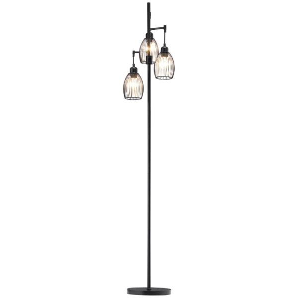  Vloerlamp In Industrieel Design Met 3 Lampenkappen 30 Cm X 30 Cm X 170,5 Cm Staal 11
