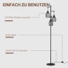  Vloerlamp In Industrieel Design Met 3 Lampenkappen 30 Cm X 30 Cm X 170,5 Cm Staal 6