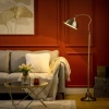  Vloerlamp In Vintage Design, Verstelbare Hoek, Messing Look, 42 ​​​​cm X 25,5 Cm X 152 Cm, Brons 2