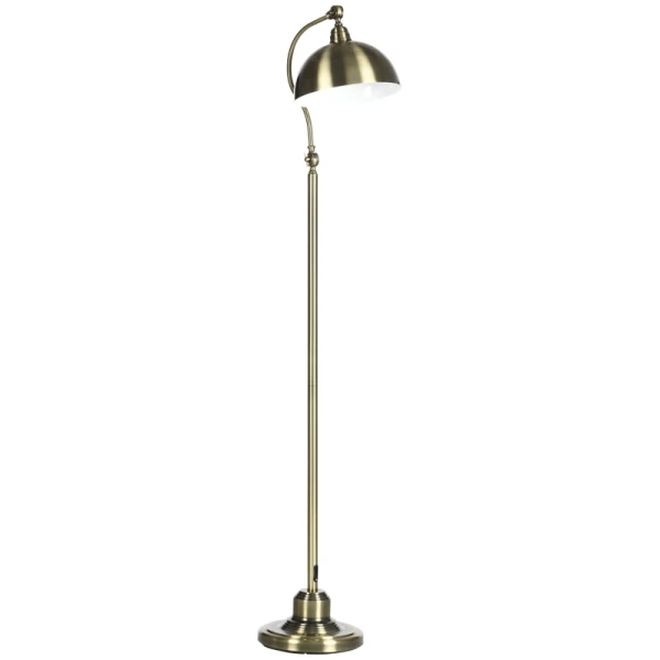  Vloerlamp In Vintage Design, Verstelbare Hoek, Messing Look, 42 ​​​​cm X 25,5 Cm X 152 Cm, Brons 11