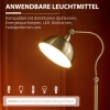  Vloerlamp In Vintage Design, Verstelbare Hoek, Messing Look, 42 ​​​​cm X 25,5 Cm X 152 Cm, Brons 7
