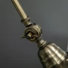  Vloerlamp In Vintage Design, Verstelbare Hoek, Messing Look, 42 ​​​​cm X 25,5 Cm X 152 Cm, Brons 9