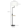  Vloerlamp Incl. Plank, Vloerlamp, Kettingtakel, E 27, 40 W, Bamboe, Naturel + Zwart 3