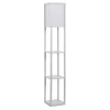  Vloerlamp Vloerlamp Met 3 Planken Binnenverlichting E27 Tot 40W Voor Woonkamer/slaapkamer E1-MDF, Acryl Wit 26 X 26 X 160 Cm 1