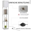  Vloerlamp Vloerlamp Met 3 Planken Binnenverlichting E27 Tot 40W Voor Woonkamer/slaapkamer E1-MDF, Acryl Wit 26 X 26 X 160 Cm 5