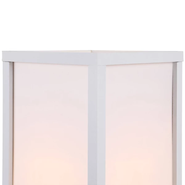  Vloerlamp Vloerlamp Met 3 Planken Binnenverlichting E27 Tot 40W Voor Woonkamer/slaapkamer E1-MDF, Acryl Wit 26 X 26 X 160 Cm 6