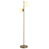  Vloerlamp Vloerlamp Vloerlamp 2-delige Glazen Lampenkap, Staal + Glas, 39 X 28 X 165cm (goud + Wit) 1