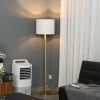  Vloerlamp Voor Woonkamer Slaapkamer Kantoor, Wit Metaal, Polykatoen, Ø40 X 160H Cm 2