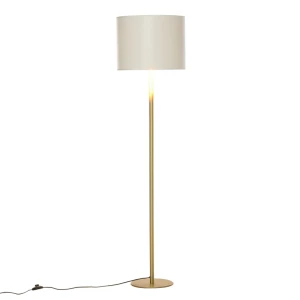  Vloerlamp Voor Woonkamer Slaapkamer Kantoor, Wit Metaal, Polykatoen, Ø40 X 160H Cm 1