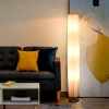  Vloerlamp Woonkamer Slaapkamer Vloerlamp Vloerlamp Roestvrij Staal Vloerlamp Textiel Lampenkap 40 W Rond Wit + Zilver Ø 20 X 160 Cm 2