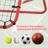  Voetbal Rebounder Kickback Doel Rebound Muur Net Voor Honkbal Voetbal Voetbal Doel Voor Training Verstelbare Hoek Metalen Buis PE Stof 96 X 80 X 96 Cm Rood + Zwart 4