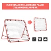  Voetbal Rebounder Kickback Doel Rebound Muur Net Voor Honkbal Voetbal Voetbal Doel Voor Training Verstelbare Hoek Metalen Buis PE Stof 96 X 80 X 96 Cm Rood + Zwart 5