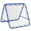  Voetbal Rebounder Kickback Goal Rebound Wandnet Rebound Aan Beide Zijden In 5 Stappen Verstelbaar Staal Blauw 100 X 95 X 90 Cm 1