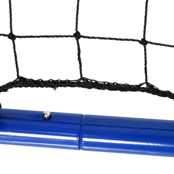  Voetbal Rebounder Kickback Goal Rebound Wandnet Rebound Aan Beide Zijden In 5 Stappen Verstelbaar Staal Blauw 100 X 95 X 90 Cm 9