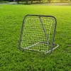  Voetbal Rebounder Opvouwbaar Kickback Doel Rebound Muurnet Voor Honkbal Basketbal Verstelbaar In 5 Stappen Metaal Zwart 78 X 84 X 65-78 Cm 2