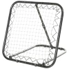  Voetbal Rebounder Opvouwbaar Kickback Doel Rebound Muurnet Voor Honkbal Basketbal Verstelbaar In 5 Stappen Metaal Zwart 78 X 84 X 65-78 Cm 1