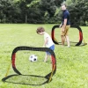  Voetbaldoel Vouwdoelen Set Van 2 Met Draagtas 120 X 80 X 80 Cm Staal Zwart + Rood + Goud 10