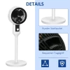 Voetstukventilator Ventilator 3 Snelheden Luchtcirculator Luchtcirculatieventilator Verstelbaar 70° Oscillatie Kunststof Staal Ø28 X 80H Cm 7