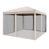  Vouwpaviljoen Paviljoen Vouwtent Met Zijwanden Incl. Draagtas, Staal+oxford, Beige, 3x3x2,55m 1