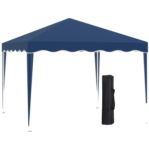  Vouwpaviljoen Tuinpaviljoen 3 X 3 M Tuinpaviljoen Opvouwbare Partytent In Hoogte Verstelbare Tuintent Met Transporttas UV-bescherming Staal Oxford Blauw 1