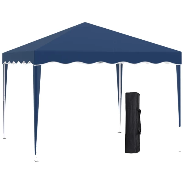 Vouwpaviljoen Tuinpaviljoen 3 X 3 M Tuinpaviljoen Opvouwbare Partytent In Hoogte Verstelbare Tuintent Met Transporttas UV-bescherming Staal Oxford Blauw 1