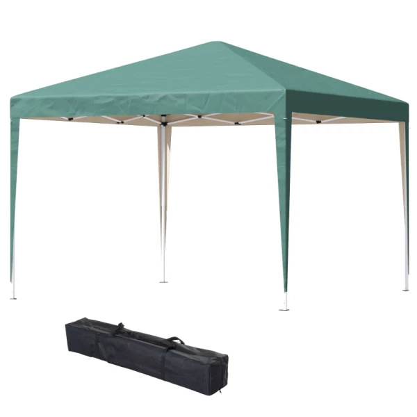  Vouwtent 2,95 X 2,95 M Pop-up Vouwtent Tuinpaviljoen Opvouwbare Partytent Tuintent UV-bescherming Staal + Oxford Groen 11